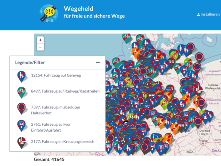 Jubiläum: Falschparker-App Wegeheld seit vier Jahren online